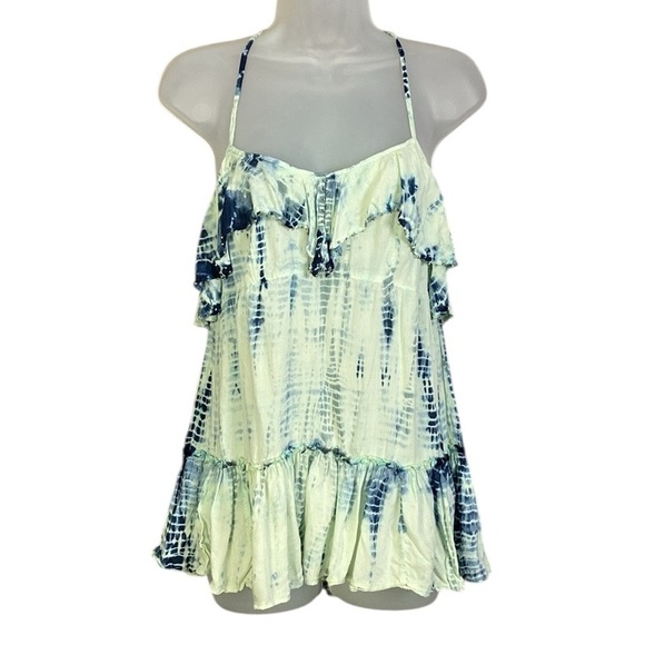 Vintage Free People Y2K Embellished Tie Dye Boho Top Women's XS - Picture 1 of 6